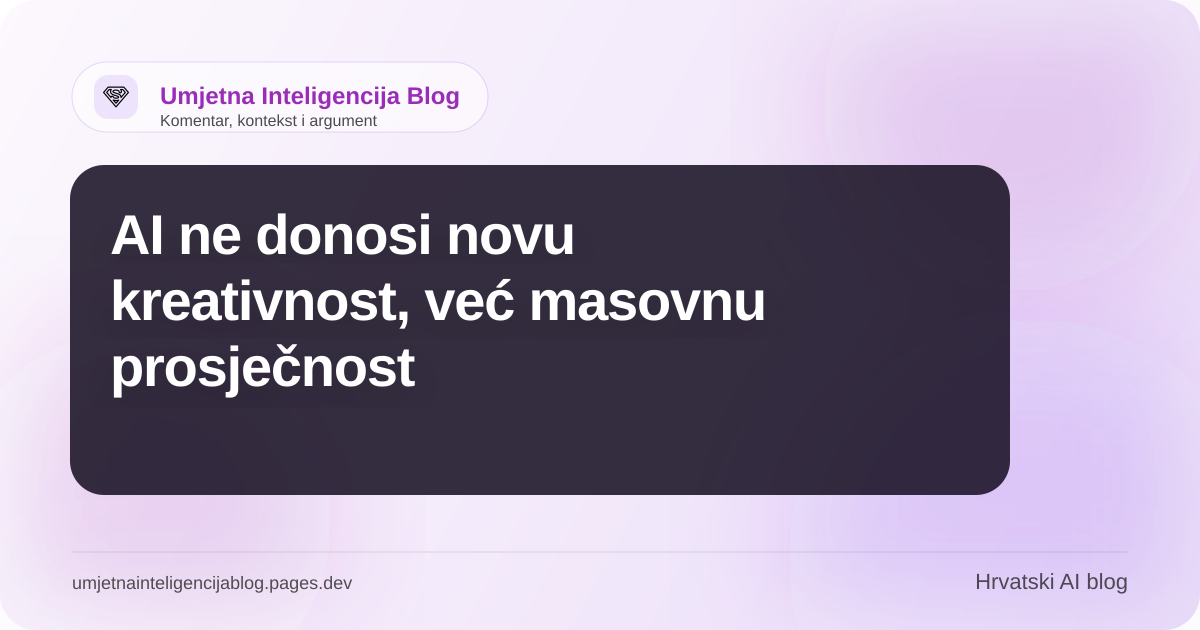 Ilustracija uz članak: AI ne donosi novu kreativnost, već masovnu prosječnost