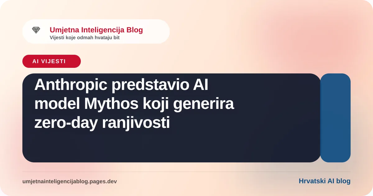 Ilustracija uz članak: Anthropic predstavio AI model Mythos koji generira zero-day ranjivosti