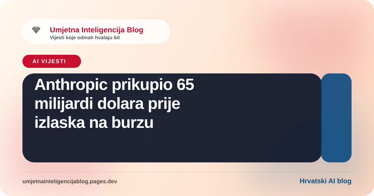 Apstraktni prikaz financijskog rasta tvrtke Anthropic