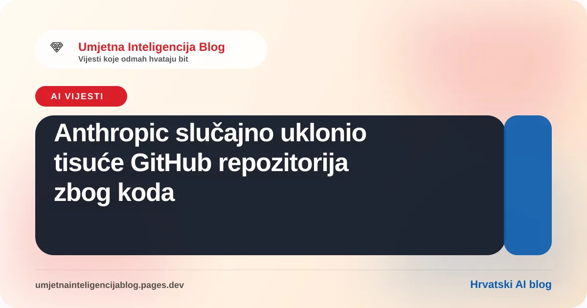 Ilustracija uz članak: Anthropic slučajno uklonio tisuće GitHub repozitorija zbog koda