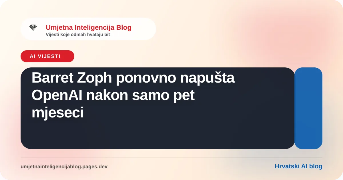 Ilustracija uz članak: Barret Zoph ponovno napušta OpenAI nakon samo pet mjeseci
