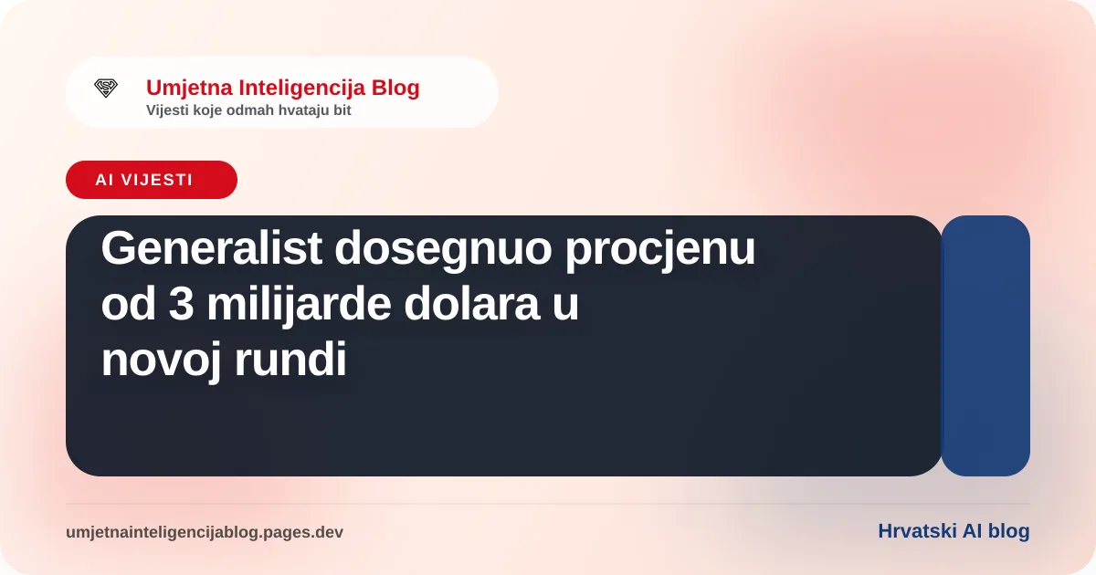 Ilustracija uz članak: Generalist dosegnuo procjenu od 3 milijarde dolara u novoj rundi