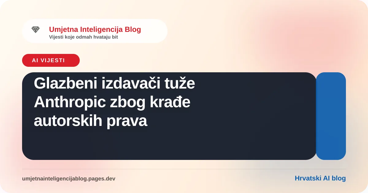 Ilustracija uz članak: Glazbeni izdavači tuže Anthropic