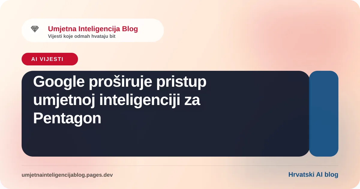 Zgrada Pentagona s digitalnim overlayem koji simbolizira umjetnu inteligenciju i tehnologiju