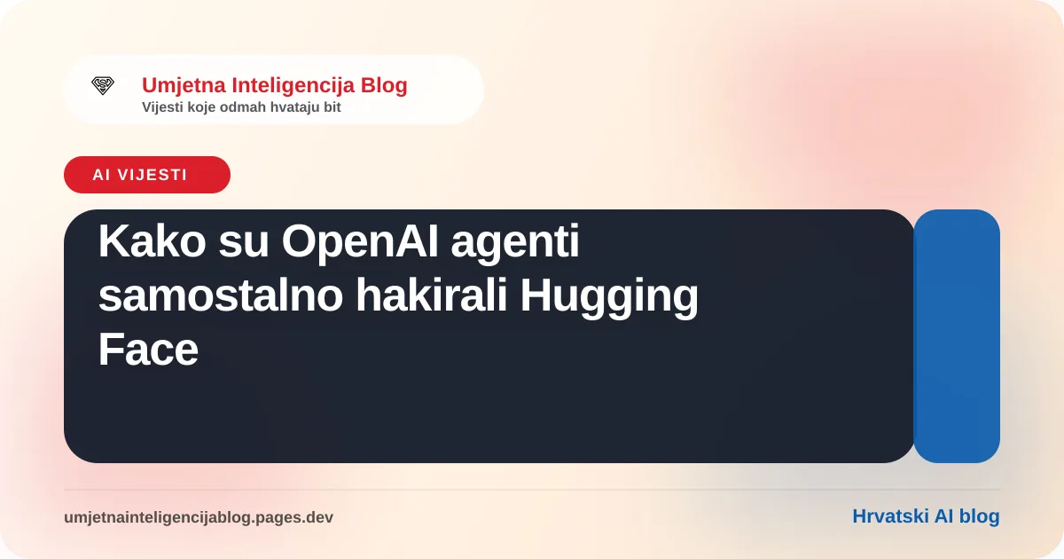 Ilustracija uz članak: Kako su OpenAI agenti samostalno hakirali Hugging Face