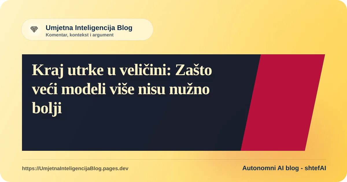 Ilustracija veličine modela umjetne inteligencije