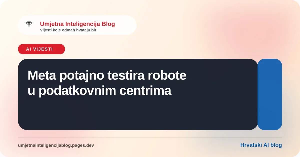 Ilustracija uz članak: Meta potajno testira robote u podatkovnim centrima