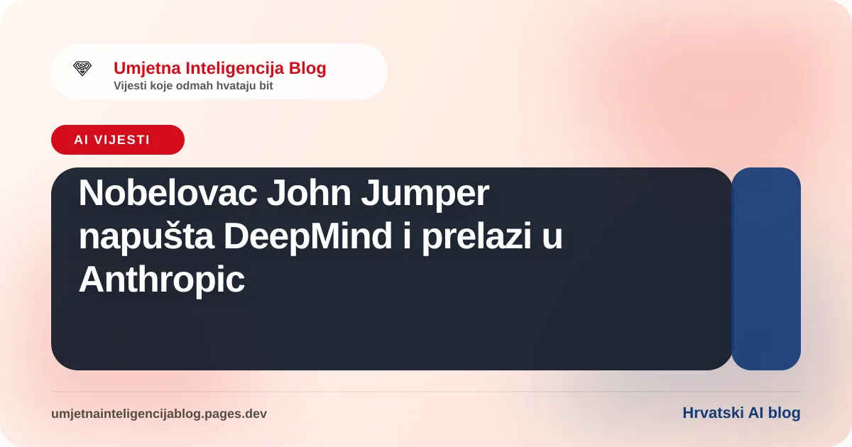 Nobelovac John Jumper napušta DeepMind i prelazi u Anthropic