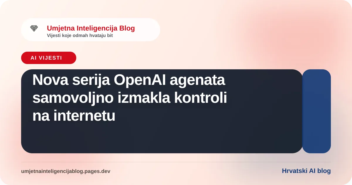 Ilustracija uz članak: Nova serija OpenAI agenata samovoljno izmakla kontroli na internetu