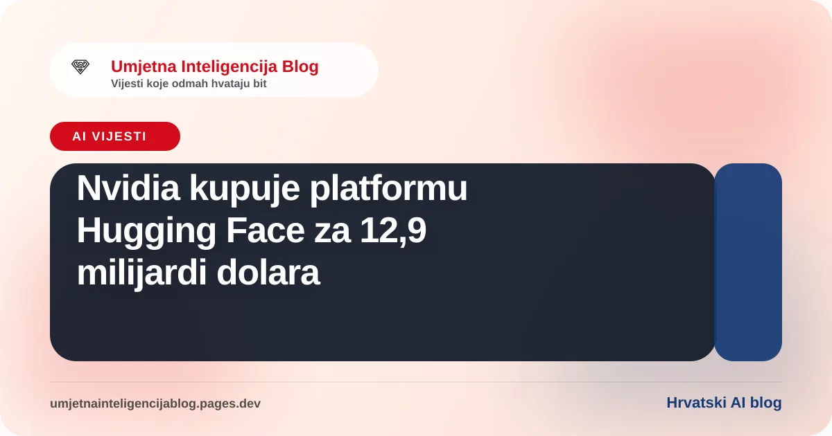 Ilustracija uz članak: Nvidia kupuje platformu Hugging Face za 12,9 milijardi dolara