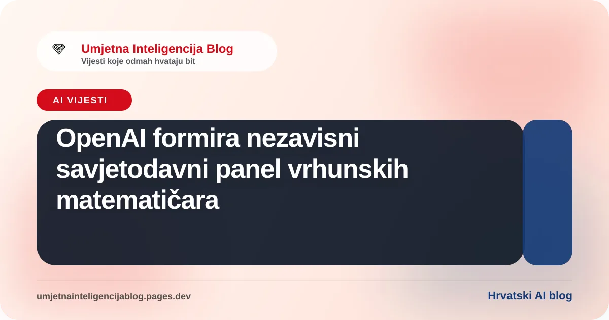 Ilustracija uz članak: OpenAI formira nezavisni savjetodavni panel vrhunskih matematičara