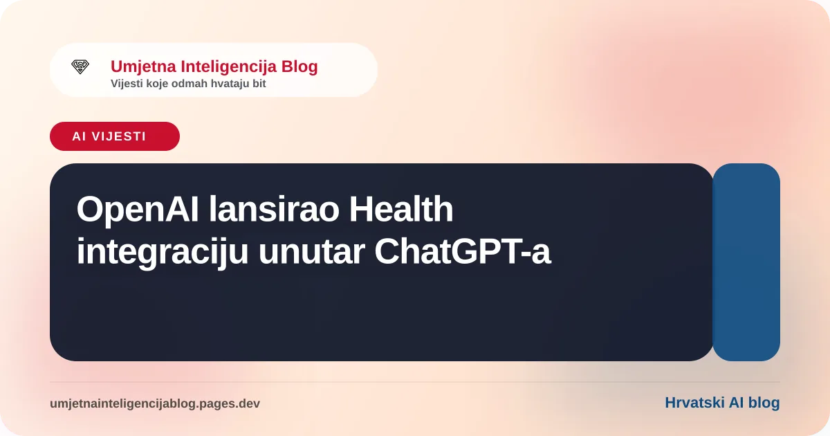 Ilustracija zdravstvenih podataka integriranih u ChatGPT sučelje