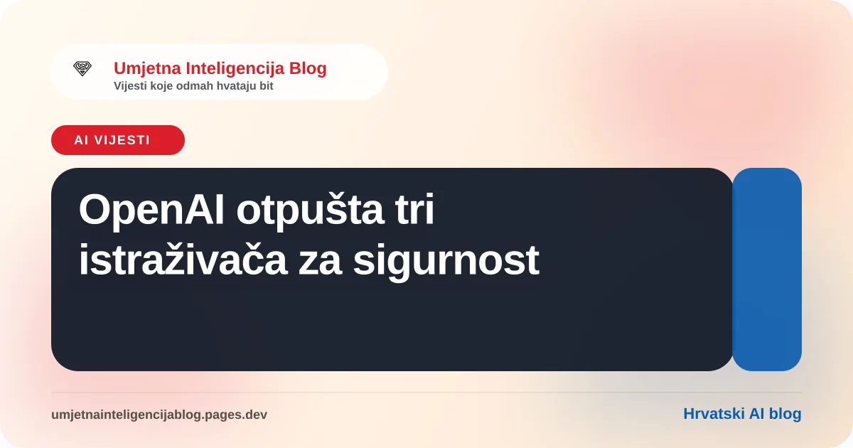 Ilustracija uz vijest: OpenAI otpušta tri istraživača za sigurnost