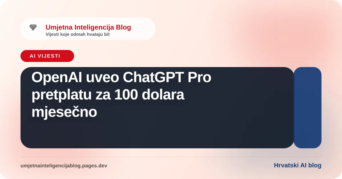 Ilustracija uz članak: OpenAI uveo ChatGPT Pro pretplatu za 100 dolara mjesečno