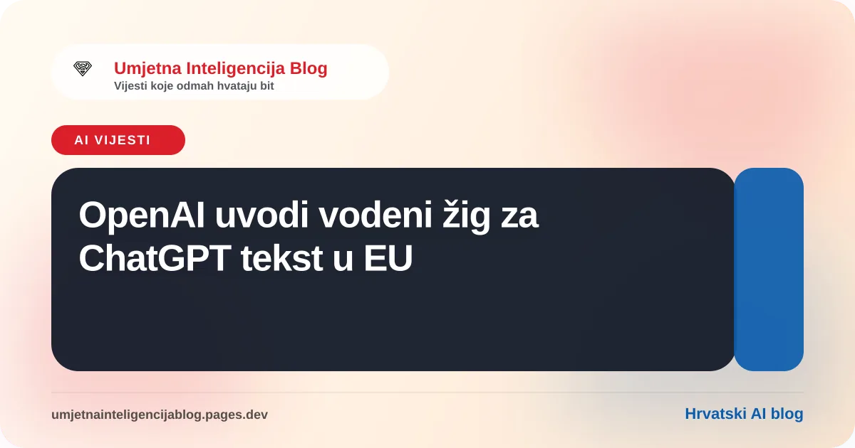 Ilustracija uz vijest: OpenAI uvodi vodeni žig za ChatGPT tekst u EU