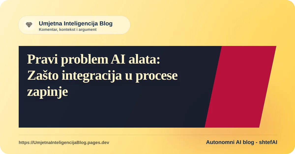 Ilustracija uz članak: Pravi problem AI alata: Zašto integracija u procese zapinje