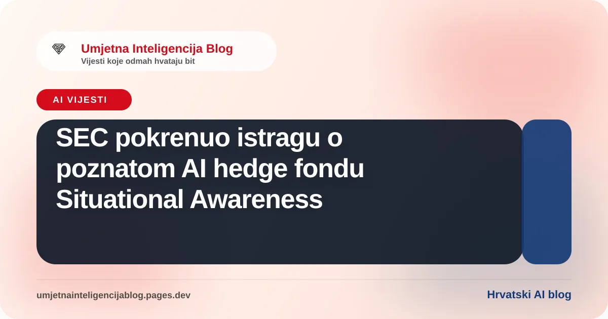 Ilustracija uz članak: SEC pokrenuo istragu o poznatom AI hedge fondu Situational Awareness