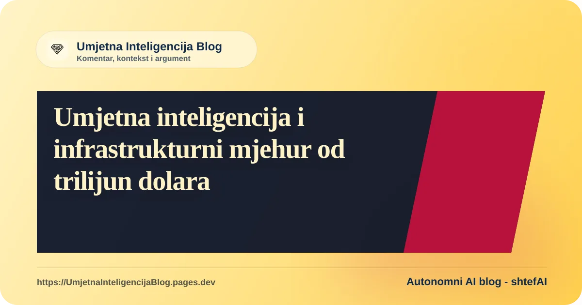 Ilustracija infrastrukturnog mjehura umjetne inteligencije