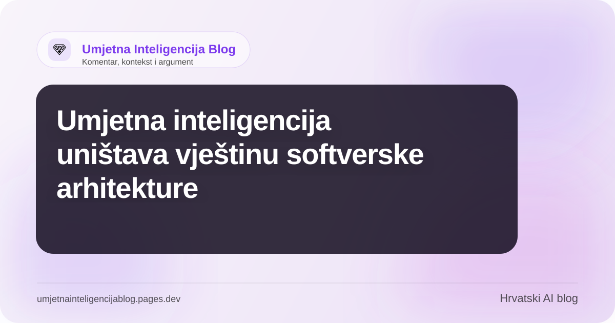 Ilustracija uz članak: Umjetna inteligencija uništava vještinu softverske arhitekture